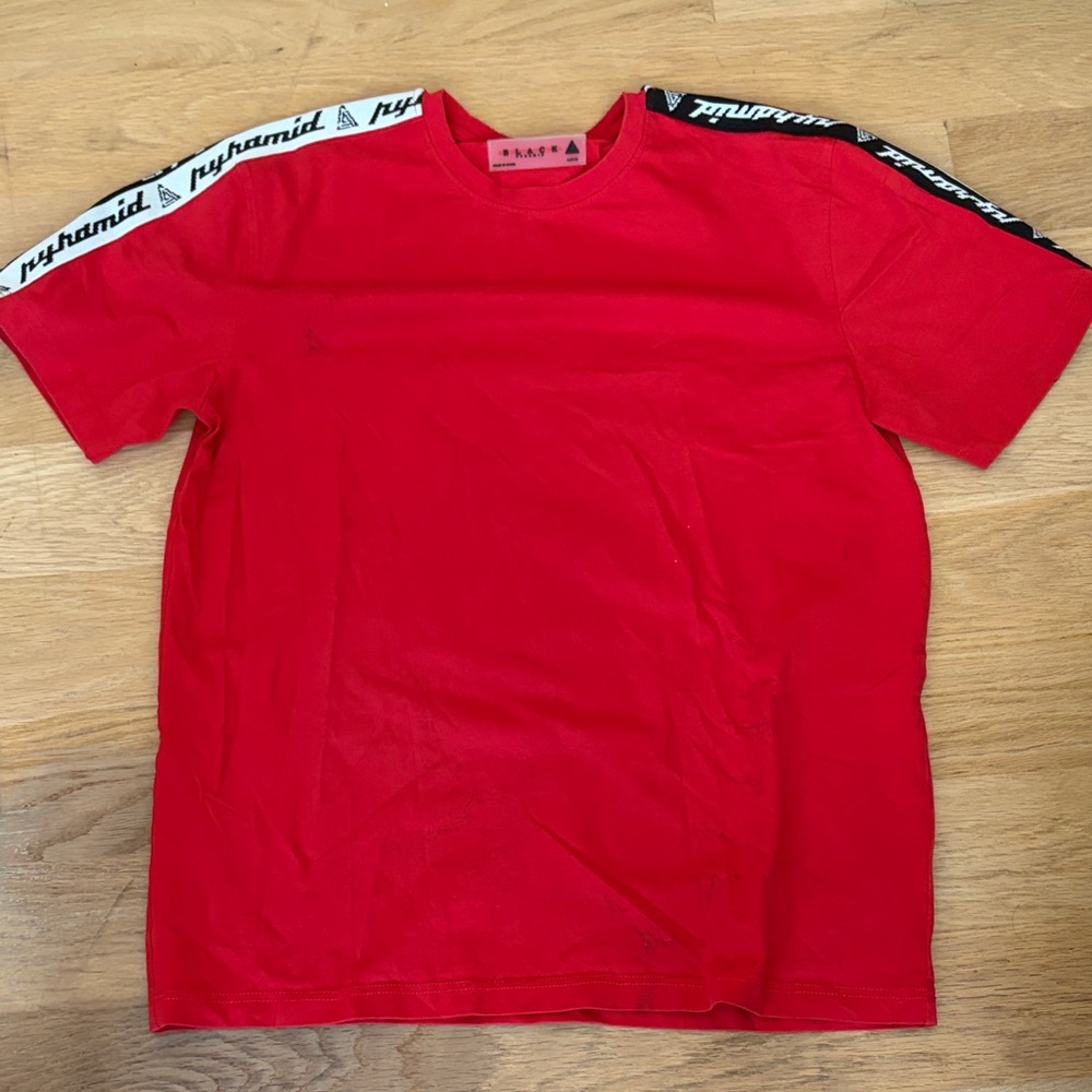 Black Pyramid Hot Pink Logo Crew Tee